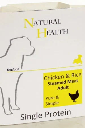 Natural Health Dog hondenvoer Steamed Pure & Simple Chicken & Rice 395 gr Lage Kosten