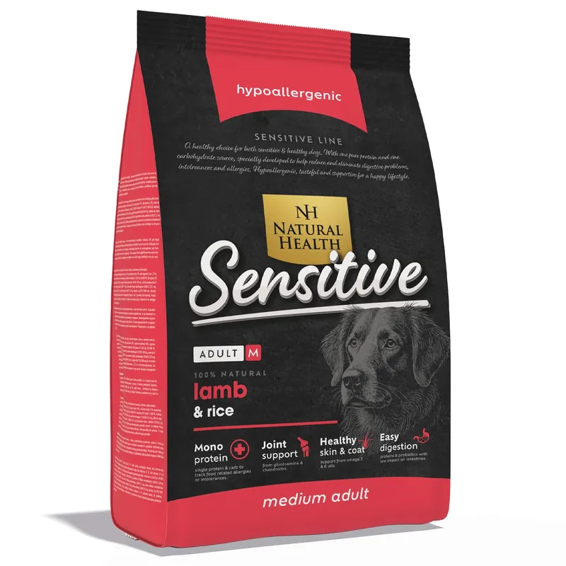 Laatste Versie Natural Health Hondenvoer Adult M Sensitive Lamb 12,5 kg