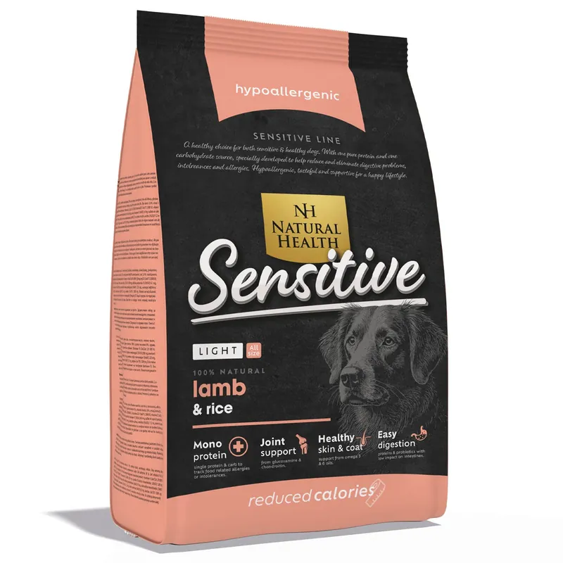 Natural Health Hondenvoer Sensitive Reduced Lamb 12,5 kg Seizoensaanbieding
