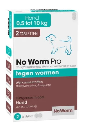 Must-Have No Worm Pro Kleine Hond & Puppy 2 tabletten
