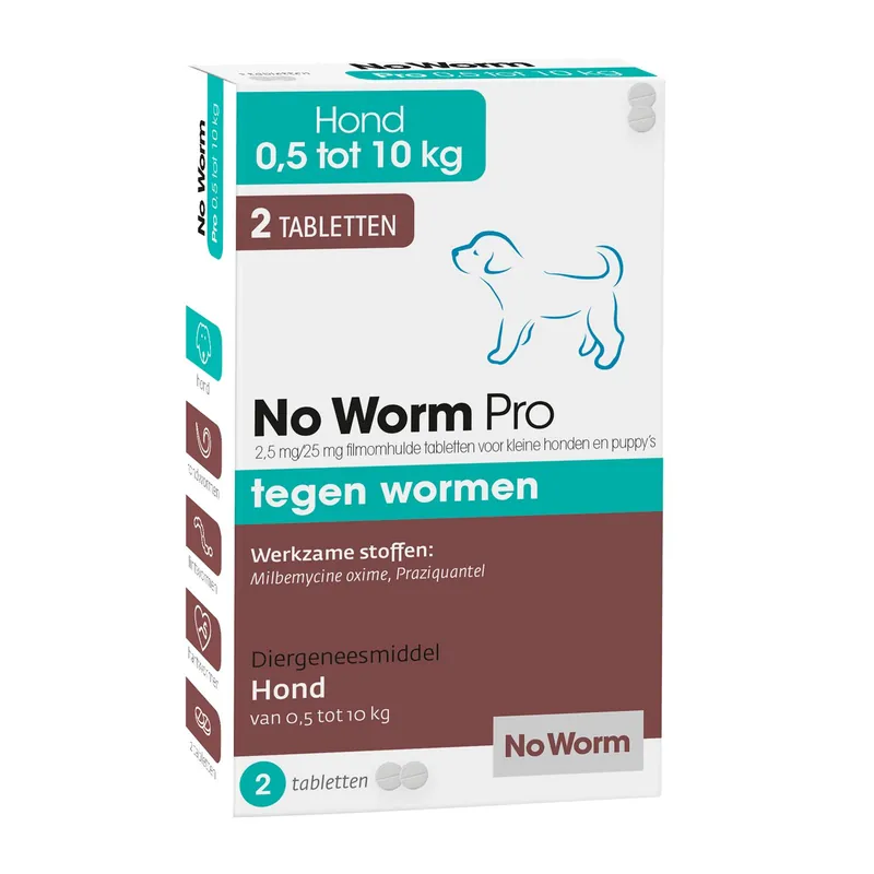 Must-Have No Worm Pro Kleine Hond & Puppy 2 tabletten