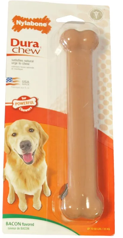Finale Uitverkoop NylaBone Dura Chew Bot bacon L