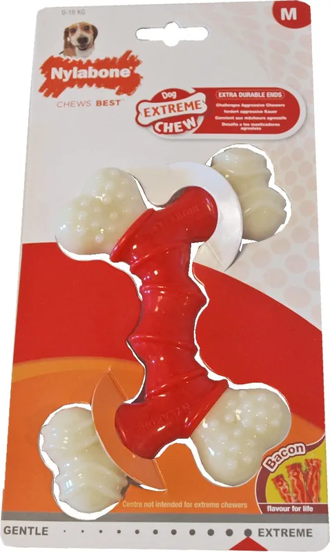 NylaBone Dura Chew Double Bend bacon M Dagaanbieding