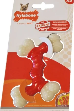 Uitverkoop NylaBone Dura Chew Double Bend bacon S