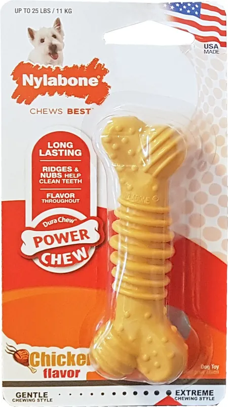 Nu Kopen NylaBone Dura Chew Ridges Bot kip S