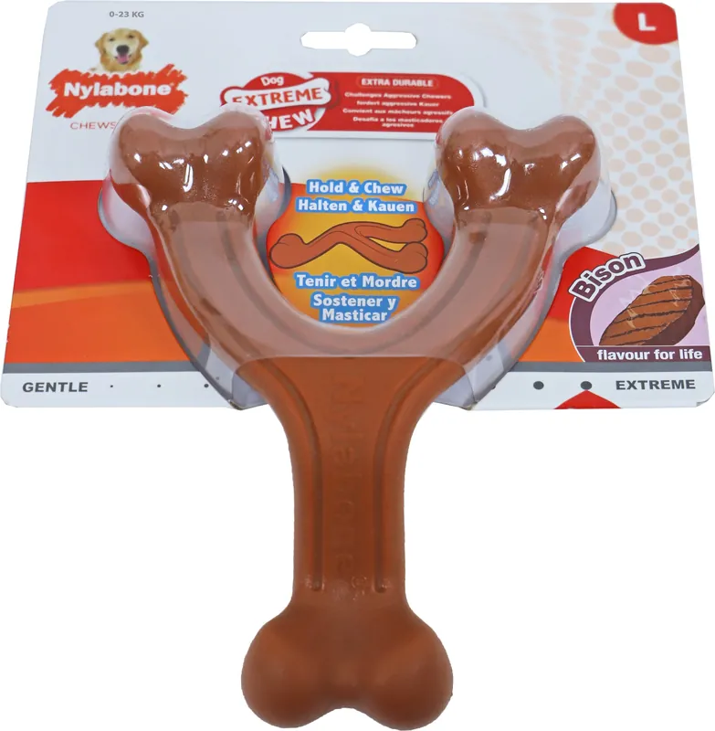 Gereduceerde Prijs Nylabone Extreme Chew Wishbone L