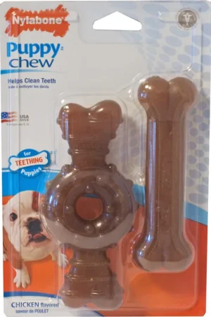 NylaBone Puppy Chew Twin Pack Beperkte Voorraad