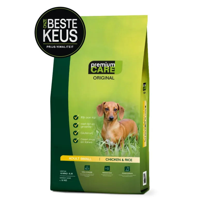 Beperkte Voorraad Premium Care Original Adult Small Chicken & Rice 7,5 kg