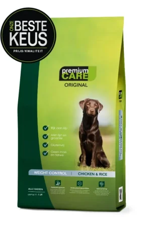 Premium Care Original Weight Control Chicken & Rice 12 kg Flitsaanbieding