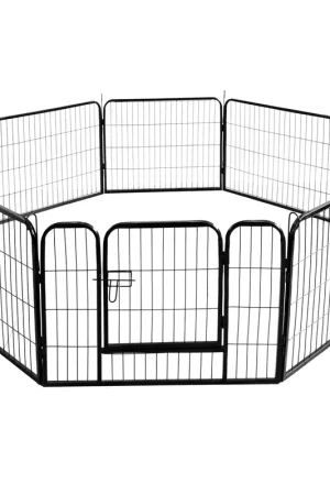 Prime Line Playpen puppyren Black 8 Panelen Direct Verzonden