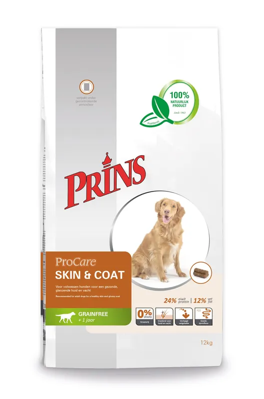 Veilige Betaling Prins hondenvoer ProCare Grainfree Skin & Coat 12 kg