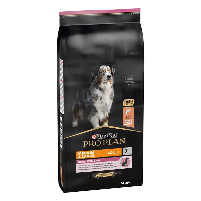 Pro Plan Medium & Large Adult 7+ Sensitive Skin 14 kg Aanbieding
