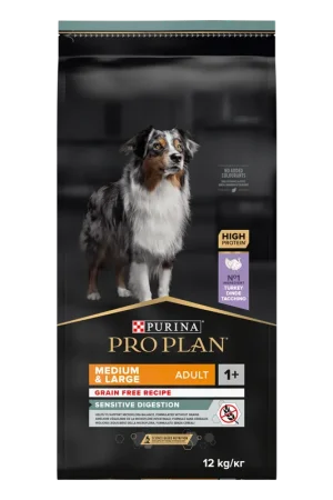 Pro Plan Medium & Large Adult Sensitive Digestion kalkoen 12 kg Bestseller