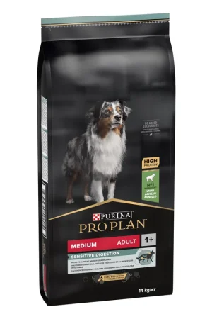 Uitverkoop Pro Plan Medium Adult Sensitive Digestion lam 14 kg