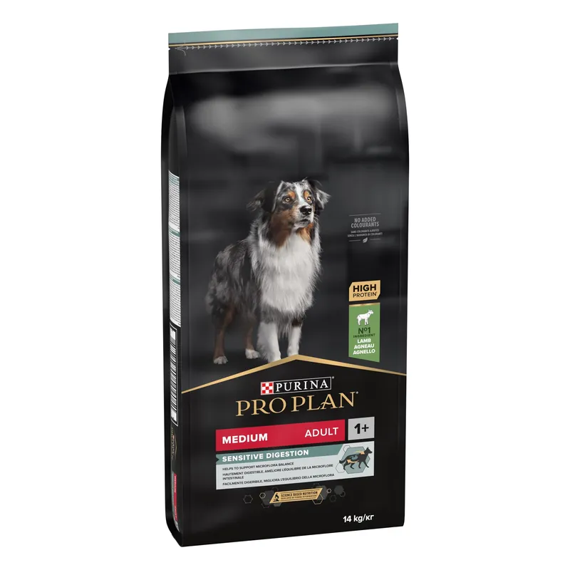 Uitverkoop Pro Plan Medium Adult Sensitive Digestion lam 14 kg