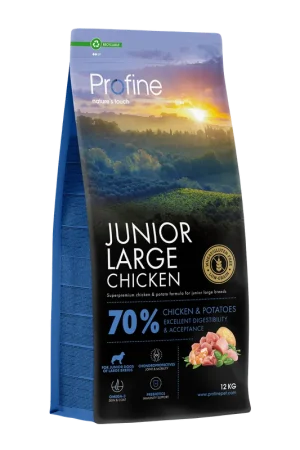 Aanbieding Profine Hondenvoer Junior Large Chicken 12 kg