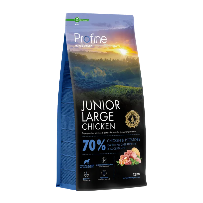 Aanbieding Profine Hondenvoer Junior Large Chicken 12 kg