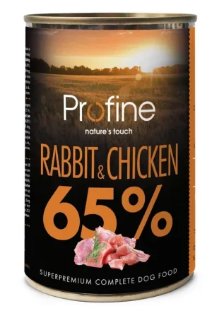 Laatste Versie Profine Pure Meat 65% Rabbit & Chicken 400 gr