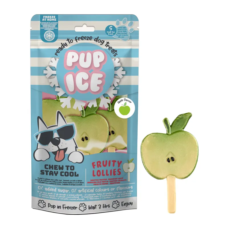 Pup Ice Hondenijsje Fruit Lollie Appel 3 St Snelle Levering
