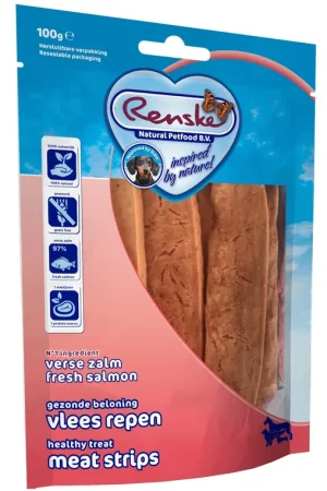 Favoriet Renske Gezonde Beloning Vleesrepen Zalm 100 gr