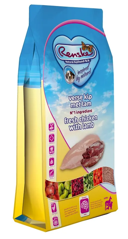Tijdelijk Beschikbaar Renske hondenvoer Super Premium Puppy kip & lam 2 kg