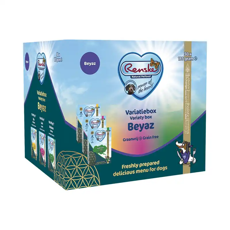 Renske Hondenvoer Variatiebox Beyaz Graanvrij 30 x 185 gr Shop Nu