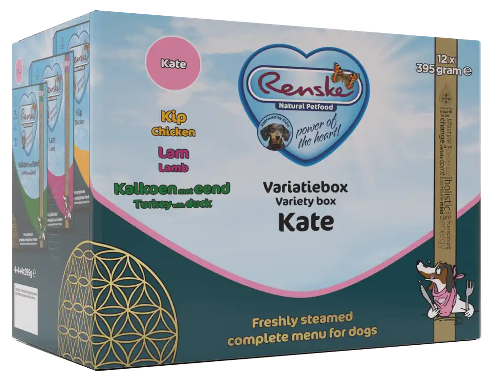 Meest Verkocht Renske Hondenvoer Variatiebox Kate Glutenvrij 12 x 395 gr