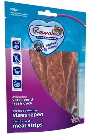 Gratis Retour Renske Gezonde Beloning Vleesrepen Eend 100 gr