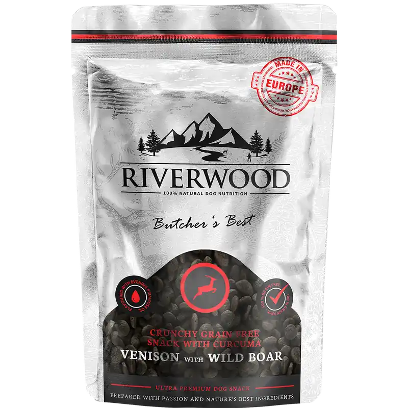 Beste Prijs Riverwood Butchers Best Venison & Wild Boar crunchy 200 gr