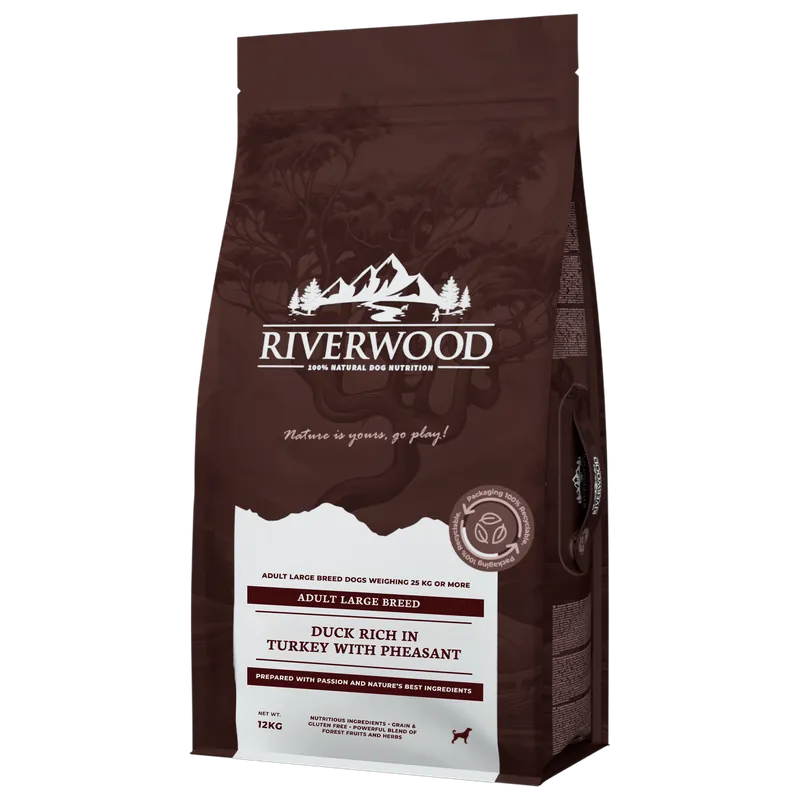 Riverwood Hondenvoer Adult Large Breed Duck & Turkey 12 kg Betrouwbaar