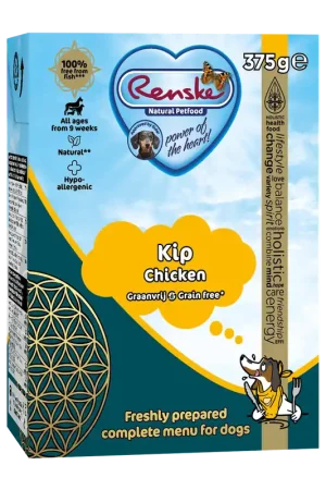 Bestel Nu Renske Vers Hondenvoer Kip Graanvrij 375 gr