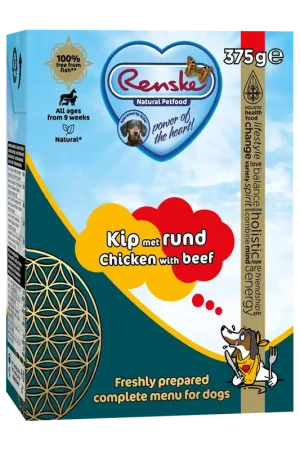 Renske Vers Hondenvoer Kip Met Rund 375 gr Korting
