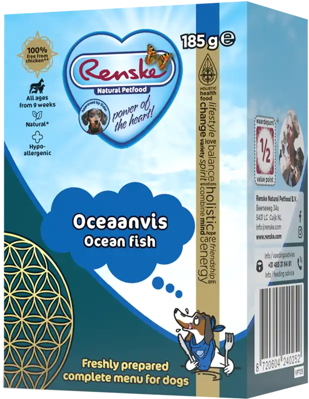 Koop Online Renske Vers hondenvoer Oceaanvis 185 gr