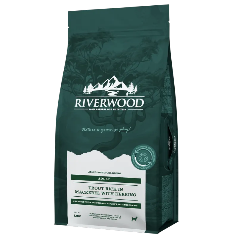 Riverwood Hondenvoer Adult Trout & Mackerel 12 kg Hoge Kwaliteit