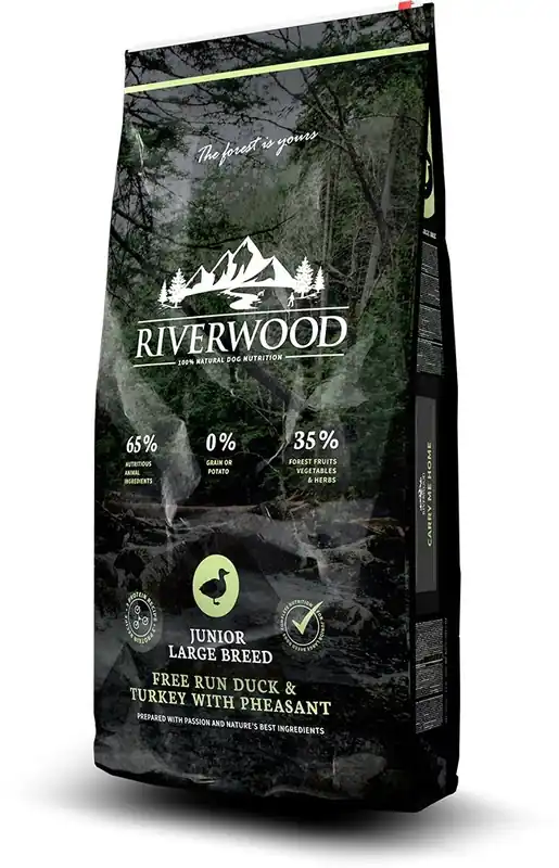 Riverwood hondenvoer Junior Large Breed Duck & Turkey 12 kg Laatste Versie