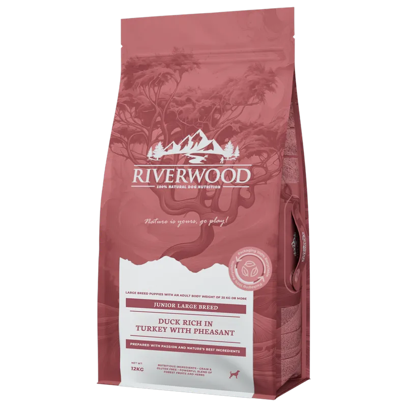 Veilige Betaling Riverwood Hondenvoer Junior Large Breed Duck & Turkey 12 kg
