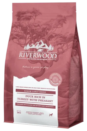 Beperkte Voorraad Riverwood Hondenvoer Junior Large Breed Duck & Turkey 2 kg