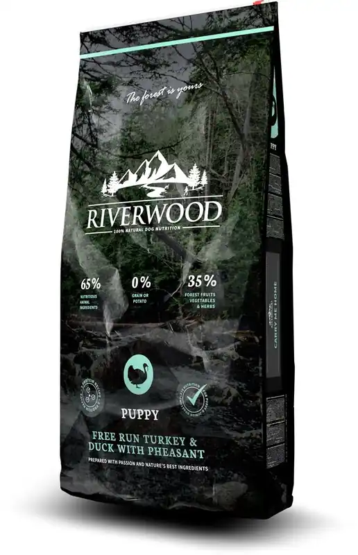 Finale Uitverkoop Riverwood hondenvoer Puppy Turkey & Duck 12 kg