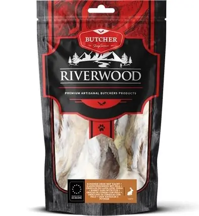 Riverwood Konijnenoren met Vacht 100 gr Goedkoop