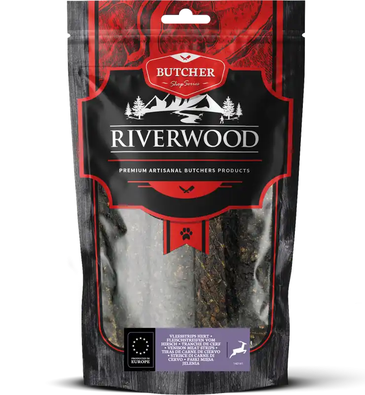 Hete Deal Riverwood Vleesstrips Hert 150 gr
