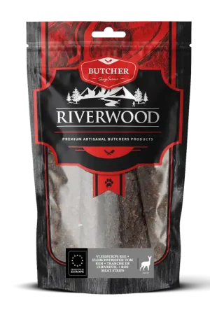 Riverwood Vleesstrips Ree 150 gr Tijdelijk Beschikbaar
