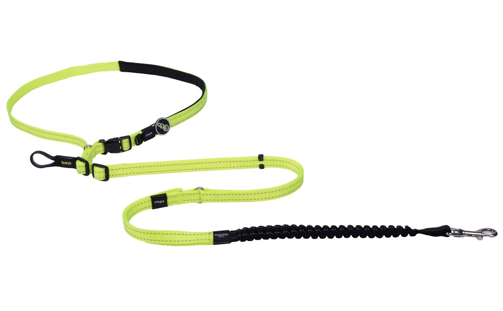 Superprijs Rogz Hondenlijn Utility Handsfree Geel