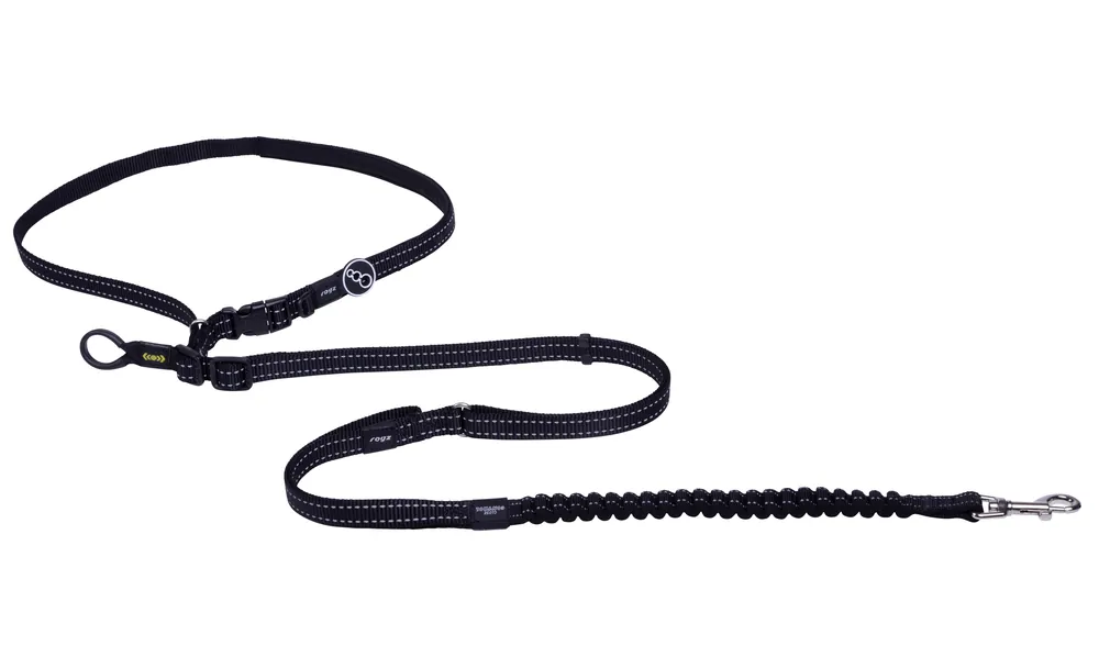 Bestseller Rogz Hondenlijn Utility Handsfree Zwart