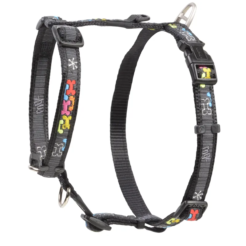 Rogz Hondentuig Fancy Dress Multi Bone Black Korting