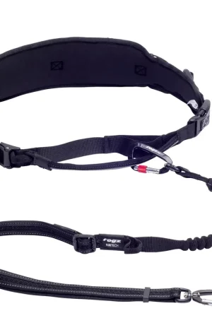 Rogz Sport Riem & Lijn AirTech Zwart Rechtstreeks Van De Fabrikant