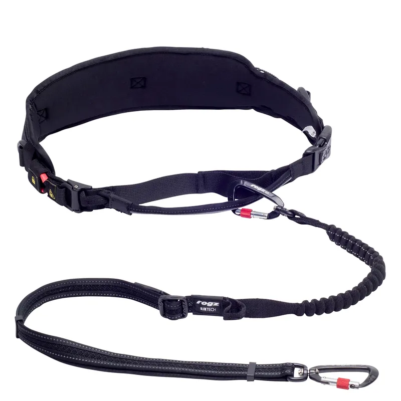 Rogz Sport Riem & Lijn AirTech Zwart Rechtstreeks Van De Fabrikant