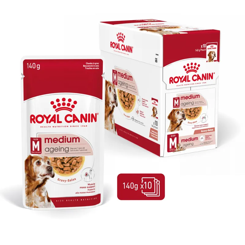 Beperkt Aanbod Royal Canin Hondenvoer Medium Ageing 10 x 140 gr