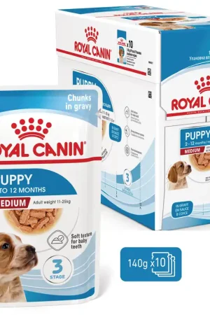 Royal Canin Hondenvoer Medium Puppy 10 x 140 gr Must-Have