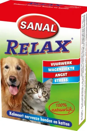 Beperkte Voorraad Sanal Relax hond en kat 15 tabletten