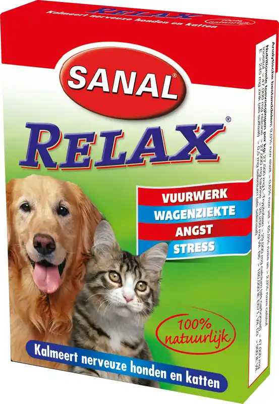 Beperkte Voorraad Sanal Relax hond en kat 15 tabletten